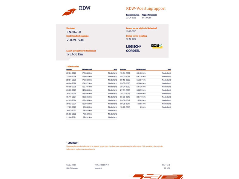 Volvo V40 2.0 T2 Nordic+